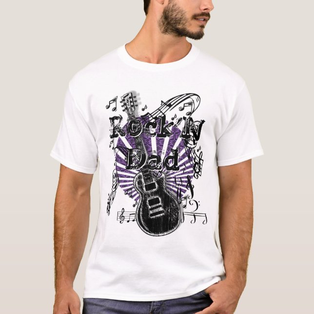 Camiseta Pai Rock'N - Presente para Pai (Frente)
