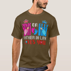 Camiseta Pai Rosa ou Azul Na Lei Te Ama De Gravidez