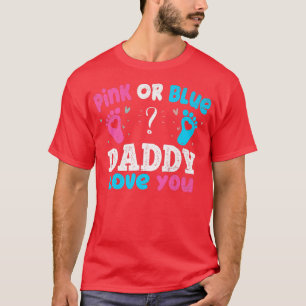 Camiseta Pai Rosa Ou Azul Te Ama Pai Festa Do Bebê