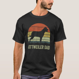 Camiseta Pai Rottweiler Para Homens Retro Rottie Pai de Cac