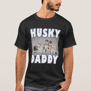 Camiseta Pai rouco Siberian Husky puppp para cão Rouco