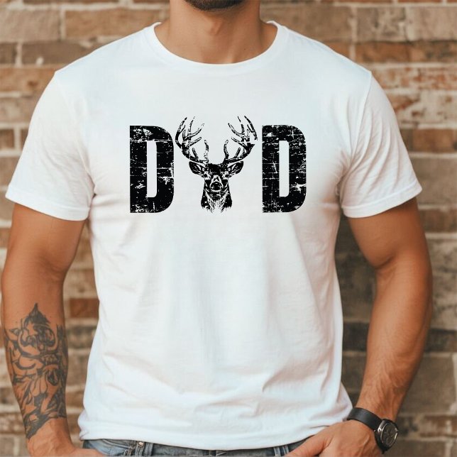Camiseta Pai Rustic Deer Antler (Criador carregado)