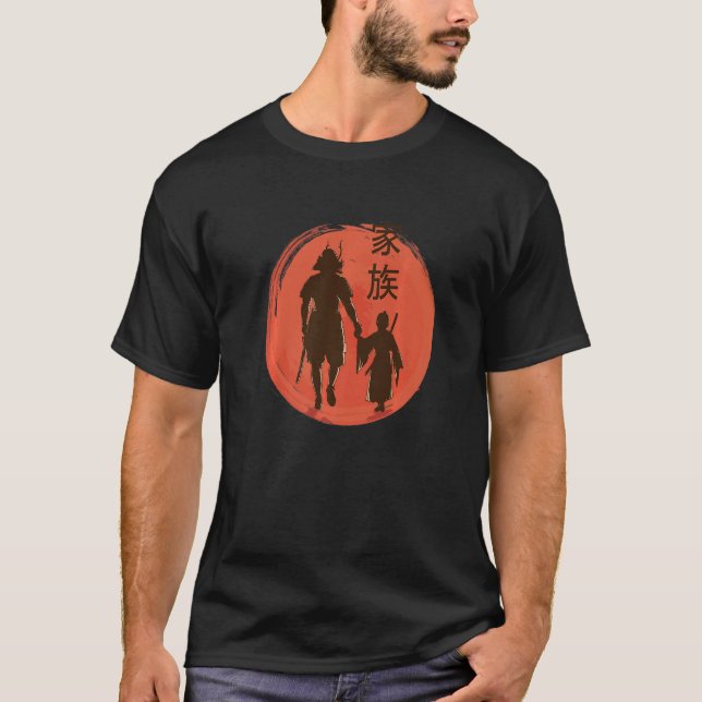 Camiseta Pai Samurai E Família Son Cu Tradicional Japonês (Frente)