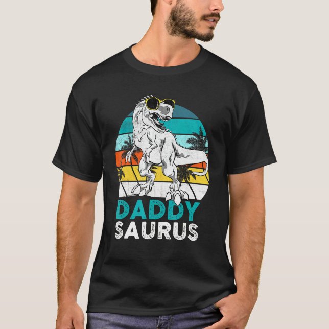 Camiseta Pai Saurus Dinosaur Pai Vintage (Frente)