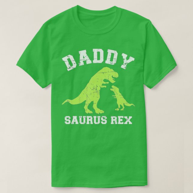 Camiseta Pai saurus rex dinossauro presente para o dia de o (Frente do Design)