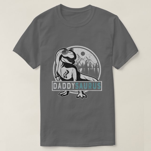 Camiseta Pai Saurus T re Dinossauro Homens Dia de os pais F (Frente do Design)