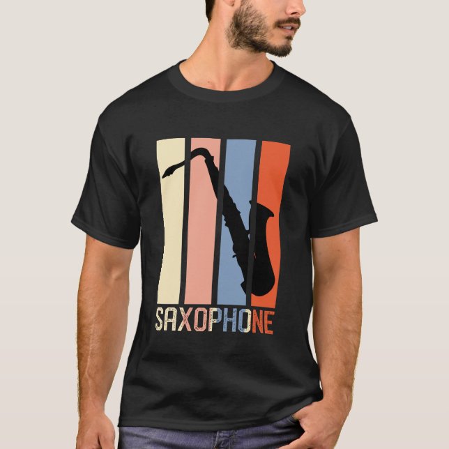 Camiseta Pai Saxofone bonito (Frente)