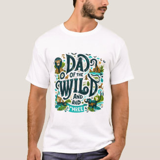 Camiseta Pai selvagem de três - Fogão animado do pai