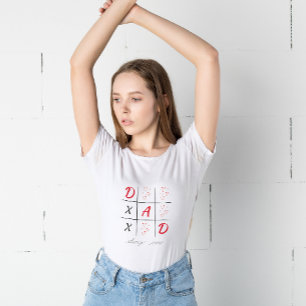 Camiseta Pai sempre ganha Dia de os namorados XOXO moderno