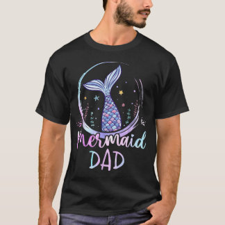 Camiseta Pai Sereia Aniversário Menina Sereia Praia Sereia