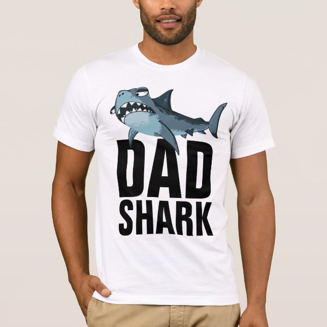 CAMISETA PAI SHARK T-SHIRTS FUNNY (Frente)