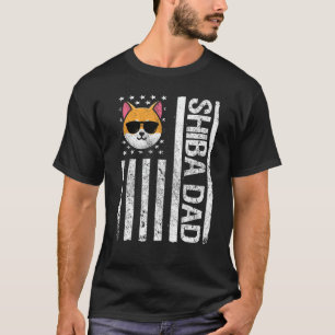 Camiseta Pai Shiba American Flag Shiba Inu Proprietário Pet