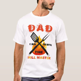 Camiseta Pai Shirt, O Homem O Mito O Mestre De Grill