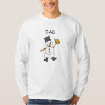 Camiseta Pai Snowman Cute Whimsic Christmas<br><div class="desc">Bonito bonitão,  camisa de Natal pai.</div>