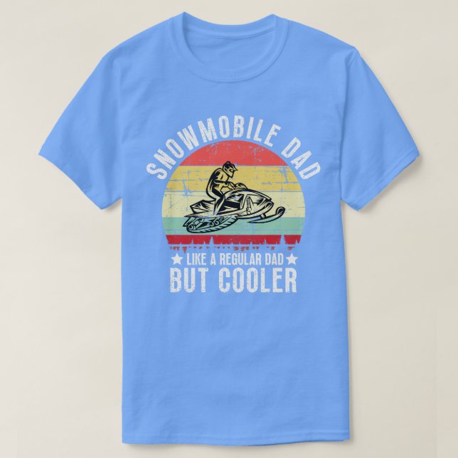 Camiseta Pai Snowmobile Como Um Pai Regular Mas Mais Frio (Frente do Design)