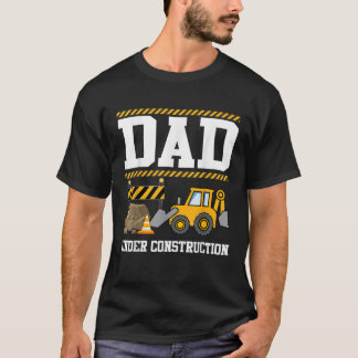 Camiseta Pai Sob Construção De Crianças De Construção Match