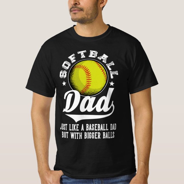 Camiseta Pai Softball Engraçado (Frente)
