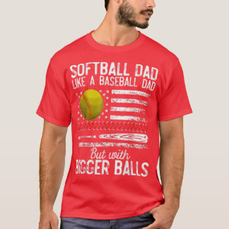 Camiseta Pai Softball Mens Como Um Pai De Baseball Definiçã