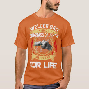 Camiseta Pai Soldador E Filha Inteligente, Melhor Amigo Org