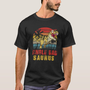 Camiseta Pai Solteiro Surus Dinossaur Solteiro Diversão Dad