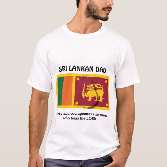 Camiseta PAI SRI LANKAN | Forte coragem | Personalizado (Frente)