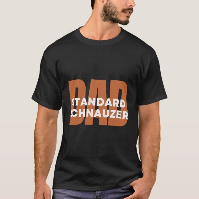 Camiseta Pai Standard Schnauzer Pai Schnauzer (Frente)