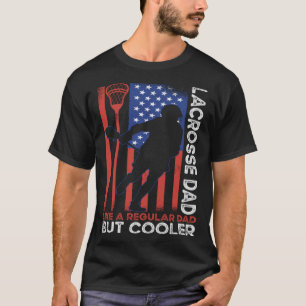 Camiseta Pai Stick American Flag Lacrosse Player