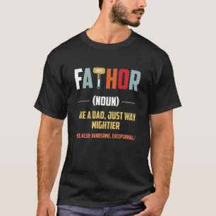 Camiseta pai substantivo como um pai muito mais poderoso, v