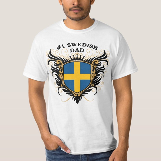 Camiseta Pai sueco do número um (Frente)