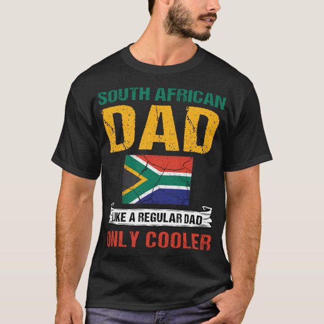 Camiseta Pai Sul-Africano Como Pai Regular Apenas Mais Frio (Frente)