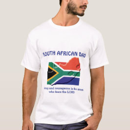 Camiseta PAI SUL-AFRICANO Forte e Corajoso Personalizado