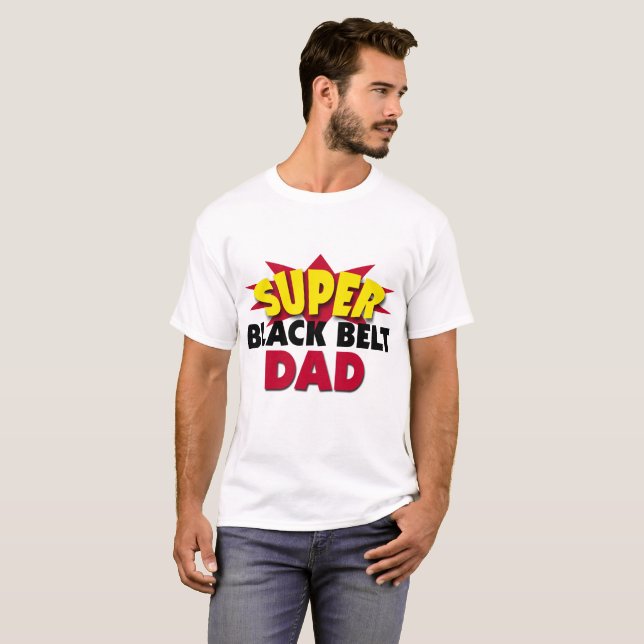 Camiseta Pai Super Black Belt (Frente Completa)