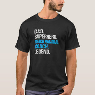 Camiseta Pai Super-Herói Beach Handball Coach Premium