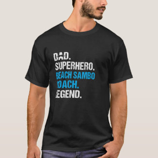 Camiseta Pai Super Herói Beach Sambo Treinador Engraçado Hu