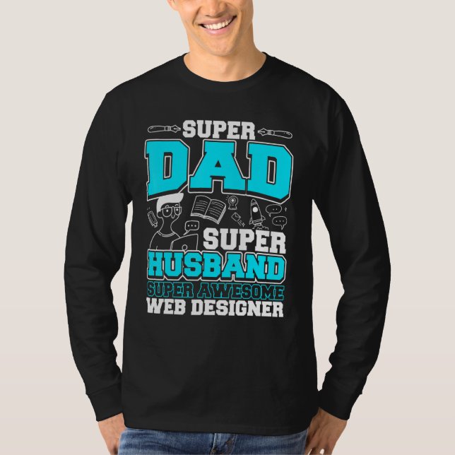 Camiseta Pai Super Incrível Web Er (Frente)