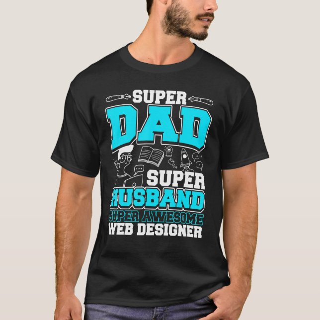 Camiseta Pai Super Incrível Web Er (Frente)