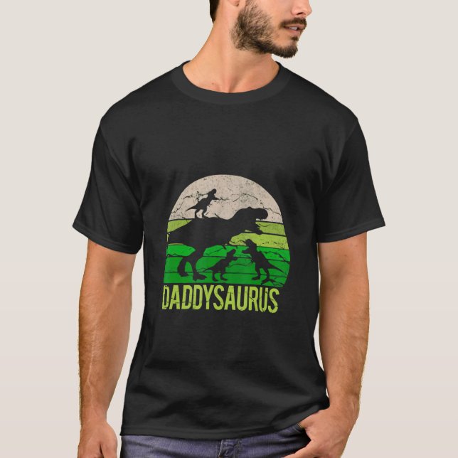 Camiseta Pai Surus E Três Babysaurus Surus (Frente)