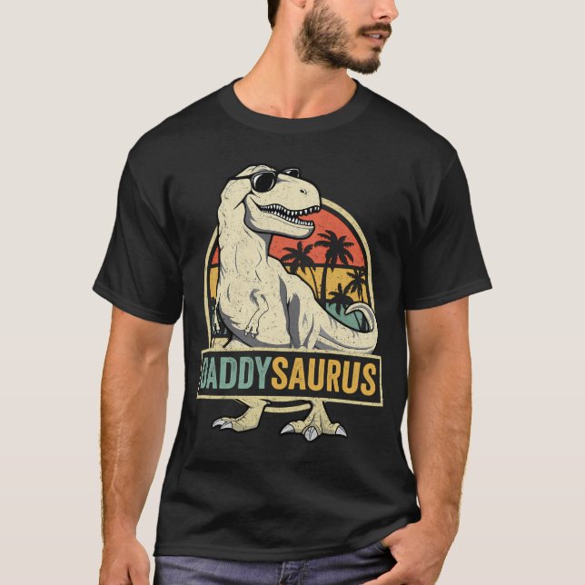 Camiseta Pai Surus T Rex Dinossaur Men Daddysaurus Family (Frente)