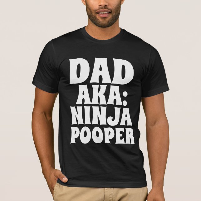 CAMISETA PAI T-SHIRTS NINJA POOPER FUNNY (Frente)
