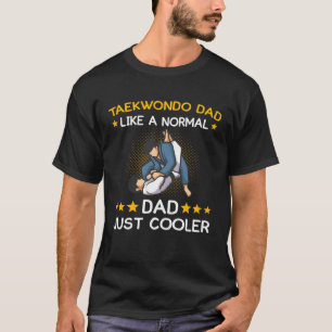 Camiseta pai taekwondo combatendo pai negro da cinta corean