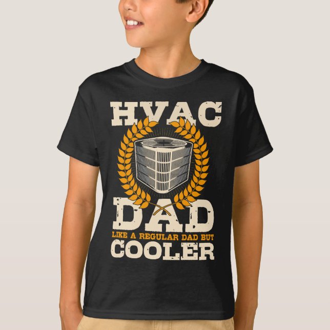 Camiseta Pai Técnico HVAC Na Parte Traseira Do Vestuário (Frente)