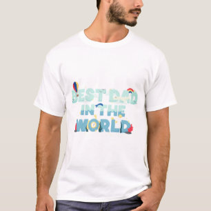 Camiseta Pai Tema de Viagem Fofo