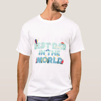 Camiseta Pai Tema de Viagem Fofo