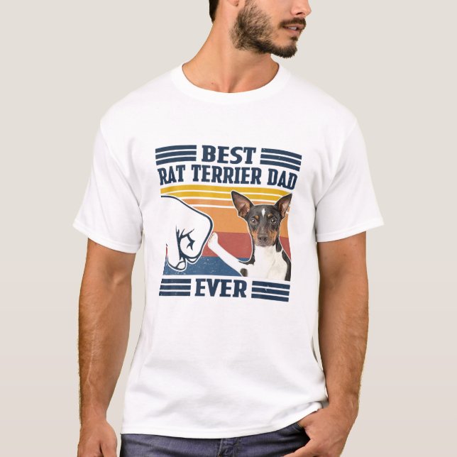 Camiseta Pai Terrier de melhor rato de galinheiro (Frente)