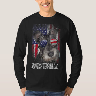 Camiseta Pai Terrier escocês com orgulho de canalha america