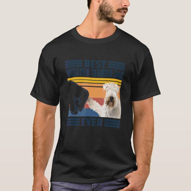 Camiseta Pai Terrier Mais Suave Com Roda Revestida De Mens  (Frente)