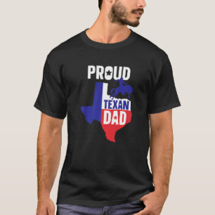 Camiseta Pai Texano Orgulhoso Dita Banho Patriótico do Texa