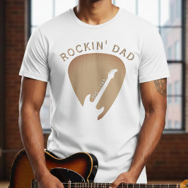 Camiseta Pai Tocador de Guitarra Pick Dia dos Pais