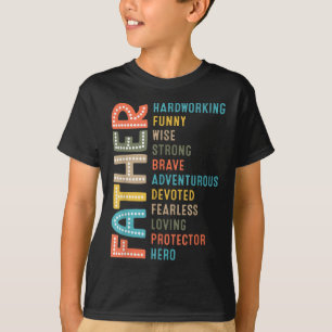 Camiseta Pai Trabalhador Forte Bravo Protetor Herói Pai