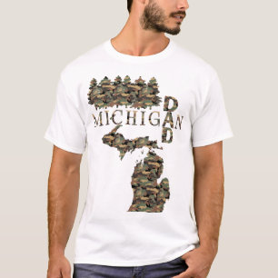 Camiseta Pai Treebark Michigan   Presente Dia de os pais